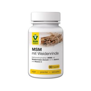 Raab Vitalfood Msm avec Écorce de Saule 630mg 90caps