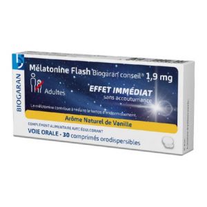 Biogaran M&eacute;latonine Flash 1,9mg 30 Comprim&eacute;s