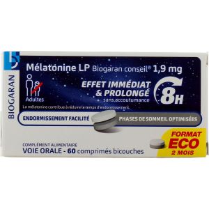 Biogaran M&eacute;latonine LP 1.9mg 60comp