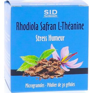 SID Nutrition Rhodiola Safran L-Théanine Stress Humeur 30 Gélules