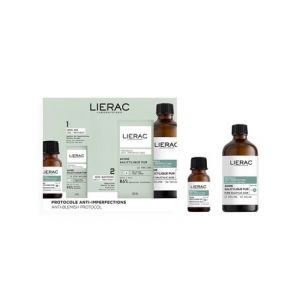 Lierac Coffret Protocole Anti-Imperfections Le Peeling 100ml + Acide Salicylique Pur Le Stop-Boutons 15ml