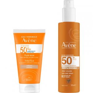 Avène Pack Fluido SPF50+ Color 50ml + Spray Invisible SPF50 200ml