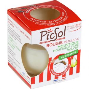 PicSol Bougie R&eacute;pulsive Au G&eacute;raniol 110g