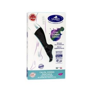 Sauber Qskin Femme 140den Bas Pop Géranium Noir L/XL 1 Paire