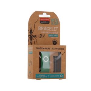 Manouka Bracelet Anti Moustiques Adulte Vert 1ut