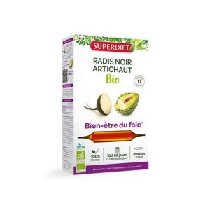 Super Diet Radis Noir Artichaud Bio 20 Ampoules