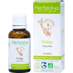 Herbiolys Ginkgo Bio Gemmoth&eacute;rapie Sans Alcool 30ml