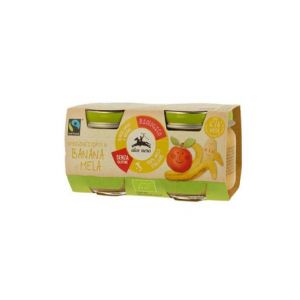 Alce Nero Organic Baby Food Banana Apple 2x80g