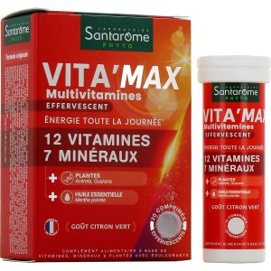 Santarome Phyto Vita'Max Multivitamines Go&ucirc;t Citron Vert 20 Comprim&eacute;s