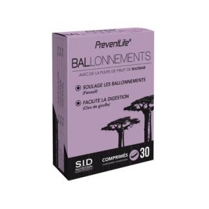 SID Nutrition PreventLife Ballonnements 30 Comprimés
