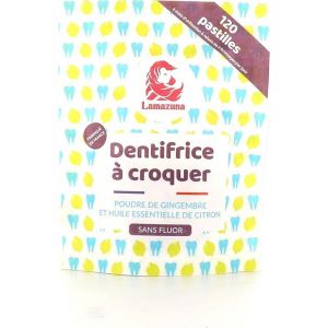 Lamazuna Dentifrice &agrave; Croquer Gingembre 120g