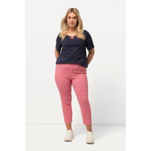 Pantalon 7/8 Sienna. Tissu bengaline hautement &eacute;lastique. Imprim&eacute; &agrave; carreaux vichy.