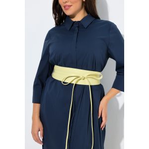 Ceinture en cuir &agrave; nouer. Longs rubans