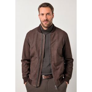 Blouson en cuir JP1880, en cuir d'agneau, encolure style veste teddy &ndash; jusqu'au 7 XL