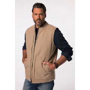 Gilet en toile JP 1880, col esprit blouson Teddy am&eacute;ricain - jusqu'au 8 XL