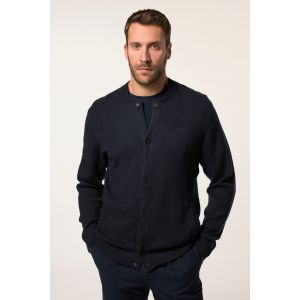 Cardigan JP 1880 FLEXNAMIC®, col blouson Teddy américain, 2 poches - jusqu'au 7 XL