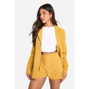 Shorts Micro-Tissés Ajustés Sur Mesure - Jaune Moutarde - 34, Jaune Moutarde