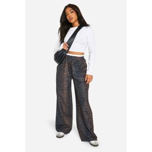 Pantalon "Petite" Léopard À Ceinture Contrastante - Imprimé Animal - 42, Imprimé Animal