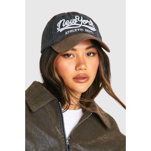 New York Casquette De Baseball Brodée - Gris - One Size, Gris