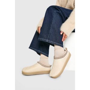 Mules Confortables Brodées - Beige - 38, Beige