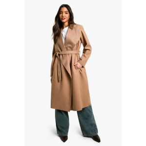 Manteau Long À Ceinture - Marron Camel - 38, Marron Camel