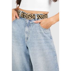 Ceinture À Détail Double Anneau Et Imprimé Léopard - Leopard - One Size, Leopard