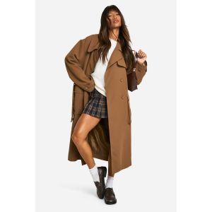 Belted Trench Coat - Marron - 44, Marron