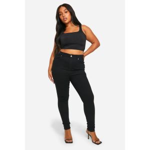 Grande Taille - Jean Skinny À 5 Poches - Noir - 46, Noir