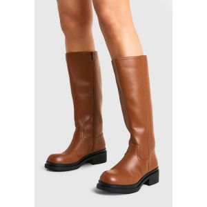 Bottes Cuissardes À Talon-Colonne Épais - Foncé - 38, Foncé