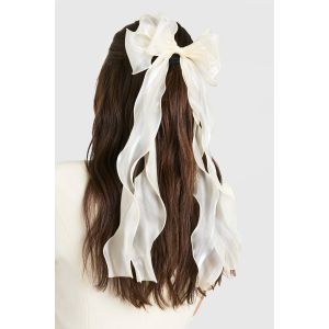 Noeud De Cheveux En Organza - Blanc Ivoire - One Size, Blanc Ivoire
