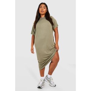 Robe Midi T-Shirt "Plus" - Vert Kaki - 54, Vert Kaki