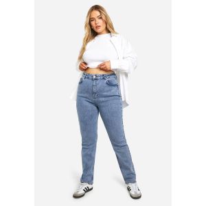 "Plus" Jean Skinny Mom En Denim Foncé - Bleu - 56, Bleu