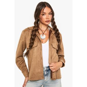 Chemise Surdimensionnée Effet Daim - Chair - 44, Chair