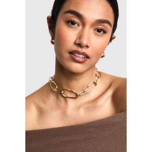 Abstract Chain Choker - Jaune Or - One Size, Jaune Or