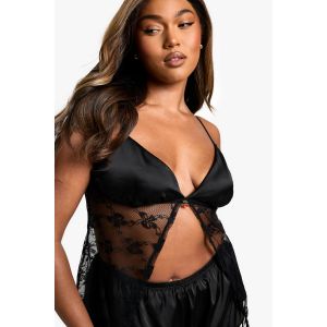 "Plus" Cherry Trim Cami - Noir - 54, Noir