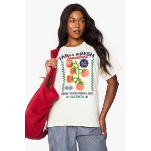 "Plus" Farm Fresh T-Shirt Surdimensionné - Blanc Écru - 46, Blanc Écru
