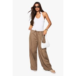 Pantalons Larges En Popeline De Coton - Vert Kaki - 40, Vert Kaki
