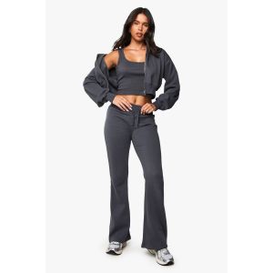 Survêtement 3 Pièces Jogger Flare Rétréci - Gris Anthracite - M, Gris Anthracite