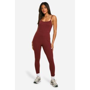 Combinaison Skinny En Coton Côtelé - Rouge Vin - 42, Rouge Vin