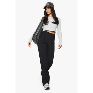 Pantalon Slim Flare Ponte Pintuck - Noir - 44, Noir