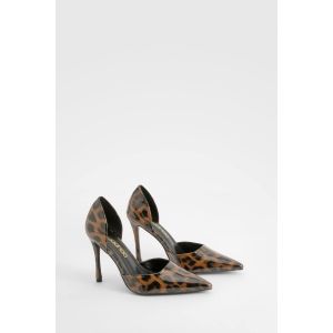 Escarpins À Découpes Et Imprimé Léopard - Leopard - 37, Leopard