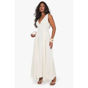 Robe Maxi Skater Structurée - Blanc Cassé - 36, Blanc Cassé