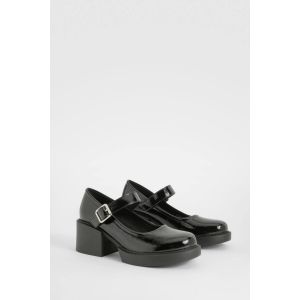 Mary Janes À Talons Massifs - Noir - 36, Noir