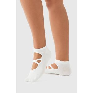 Chaussettes Antidérapantes Pilates 2 Pièces - Blanc - One Size, Blanc