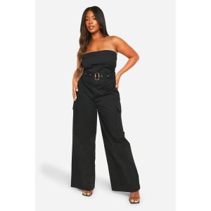 Combinaison Grande Taille Utilitaire Bandeau À Ceinture - Noir - 56, Noir
