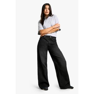 Jean Basique Super Large Pour Grandes Tailles - Noir Délavé - 12/34L, Noir Délavé