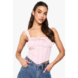 Corset De Fermière À Bordure En Dentelle - Rose - 42, Rose