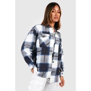 Veste De Camionneur À Carreaux Ton Sur Ton - Bleu - M, Bleu