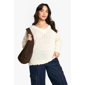 Grande Taille - Pull En Polaire Texturé - Blanc Cassé - 44, Blanc Cassé