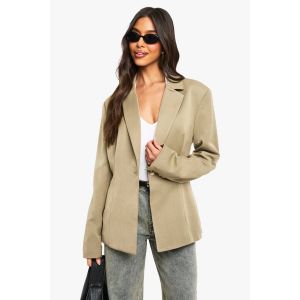 Blazer Cintré À La Taille Sur Mesure - Vert Kaki - 40, Vert Kaki